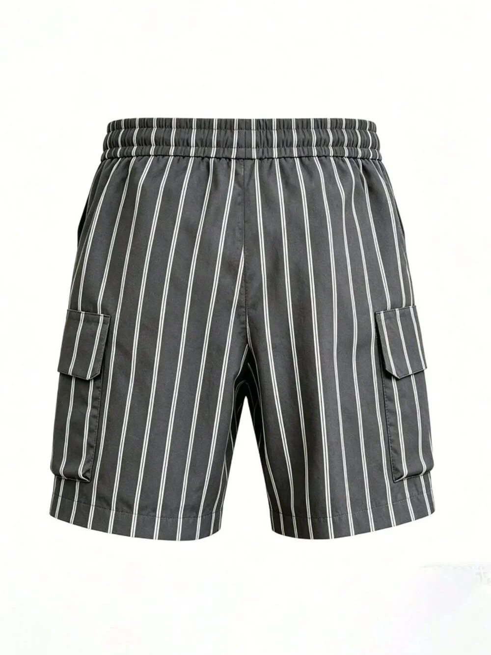 Multicolor Casual Men's Striped Loose Casual Cargo Shorts With Side Pockets